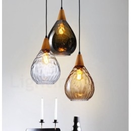 1 Lys Nordisk Stil Moderne Moderne Pendel i glas