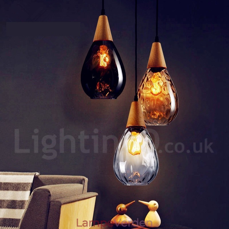 1 Lys Nordisk Stil Moderne Moderne Pendel i glas