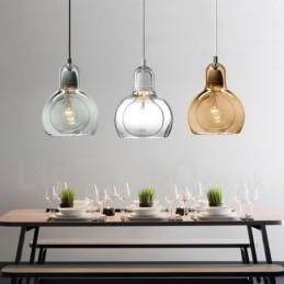 1 Lys Nordisk Stil Moderne Moderne Pendel i glas
