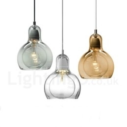 1 Lys Nordisk Stil Moderne Moderne Pendel i glas