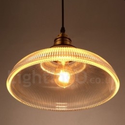 1 lys vintage glas pendel