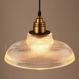1 lys vintage glas pendel
