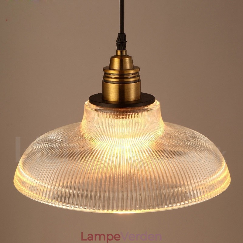 1 lys vintage glas pendel