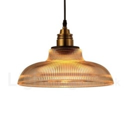 1 lys vintage glas pendel