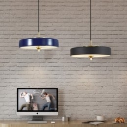 1 lys moderne moderne luksus pendel med glasskærm