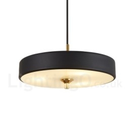 1 lys moderne moderne luksus pendel med glasskærm