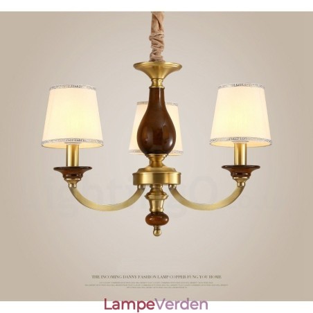 3 lys retro rustik luksus messing pendel lysekrone med glasskærm 3 lys retro rustik luksus messing pendel lysekrone med glasskærm