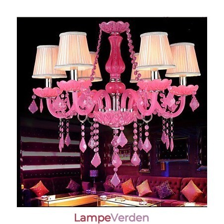 Kaffelampe Project Light Candle Crystal Hængende Lampe Pink A Kaffelampe Project Light Candle Crystal Hængende Lampe Pink A