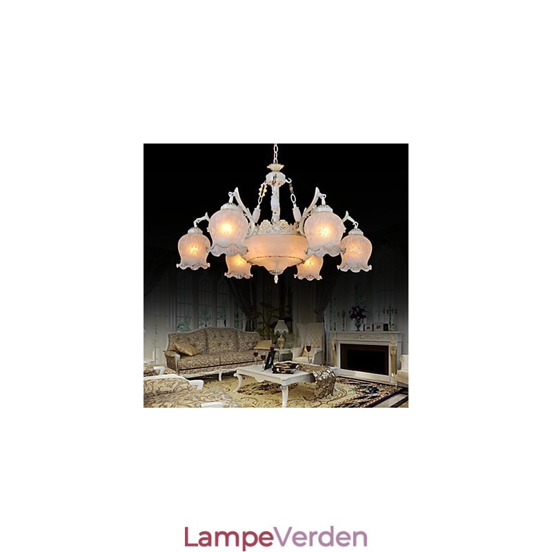 Lysekrone Hvid European Retro Classic
