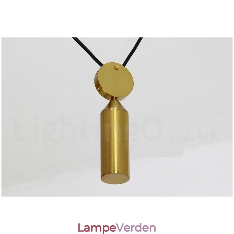 Ren kobber Moderne moderne nordisk stil stigning og fald Pendellampe Messing Loftslampe