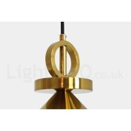 Ren kobber Moderne moderne nordisk stil stigning og fald Pendellampe Messing Loftslampe