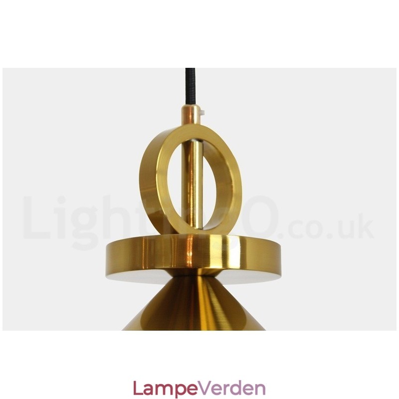 Ren kobber Moderne moderne nordisk stil stigning og fald Pendellampe Messing Loftslampe