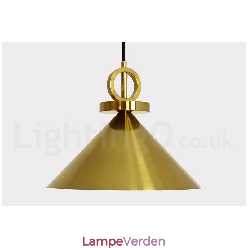 Ren kobber Moderne moderne nordisk stil stigning og fald Pendellampe Messing Loftslampe
