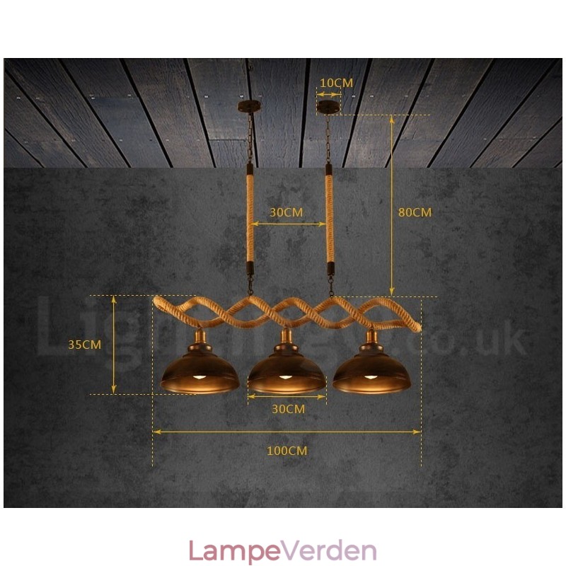 3 lys pendant lys loftslampe