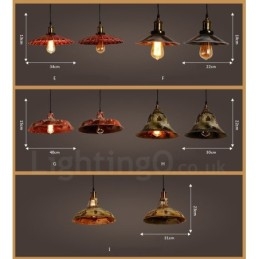 1 lys Rustik Lodge Retro Vintage Pendel Loft