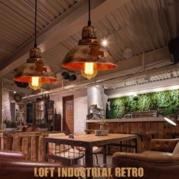 1 lys Rustik Lodge Retro Vintage Pendel Loft