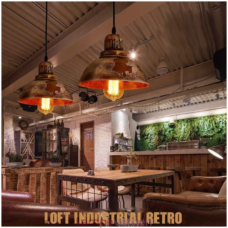 1 lys Rustik Lodge Retro Vintage Pendel Loft
