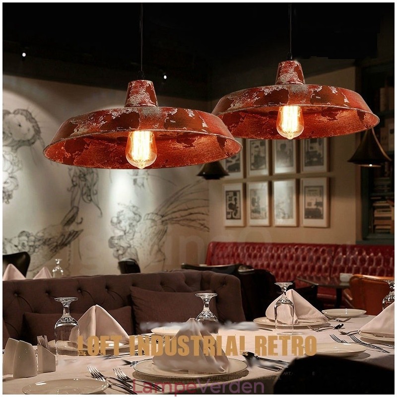 1 lys Rustik Lodge Retro Vintage Pendel Loft
