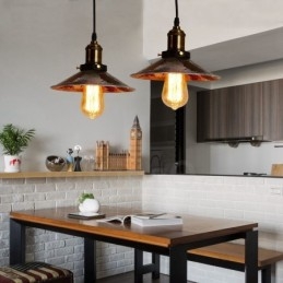 1 lys Rustik Lodge Retro Vintage Pendel Loft