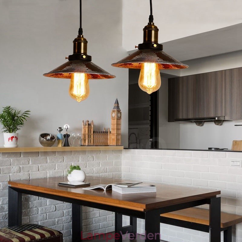 1 lys Rustik Lodge Retro Vintage Pendel Loft