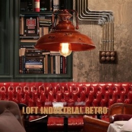 1 lys Rustik Lodge Retro Vintage Pendel Loft