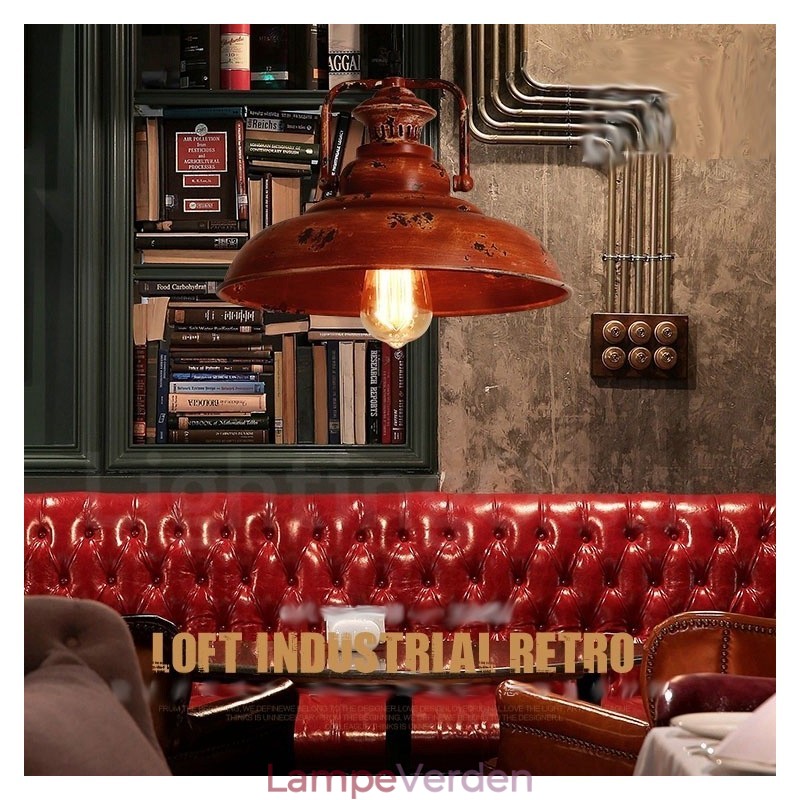1 lys Rustik Lodge Retro Vintage Pendel Loft