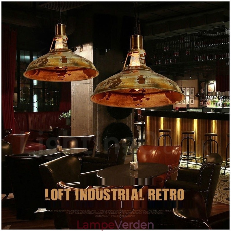 1 lys Rustik Lodge Retro Vintage Pendel Loft
