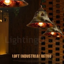 1 lys Rustik Lodge Retro Vintage Pendel Loft
