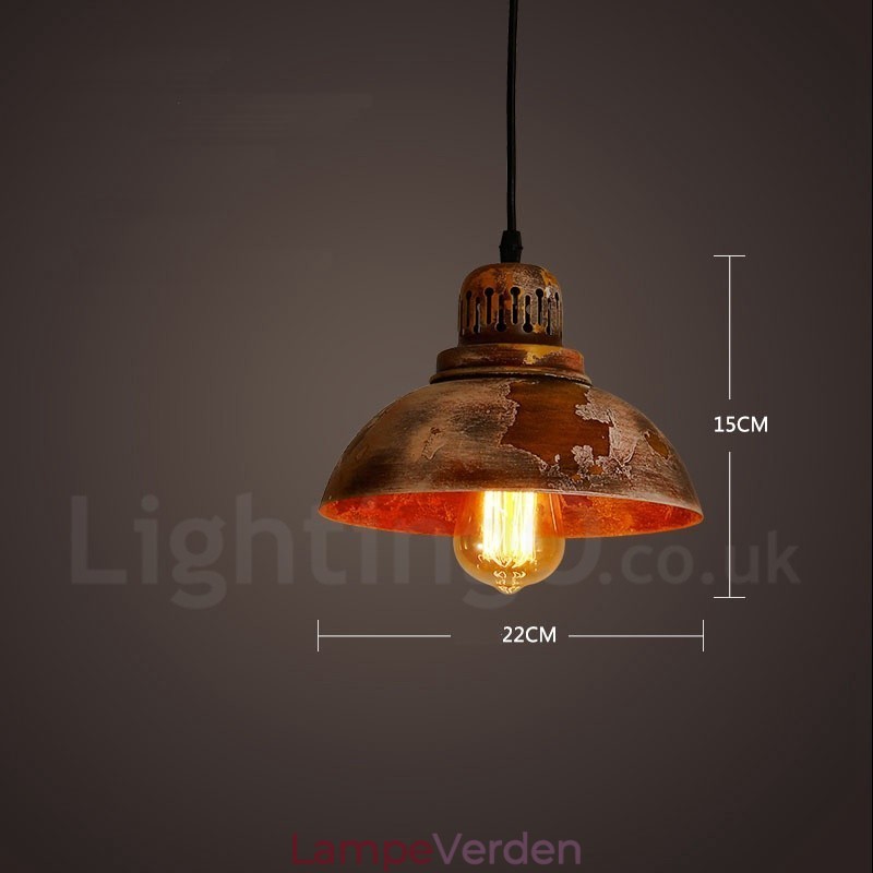 1 lys Rustik Lodge Retro Vintage Pendel Loft
