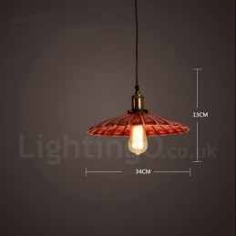 1 lys Rustik Lodge Retro Vintage Pendel Loft