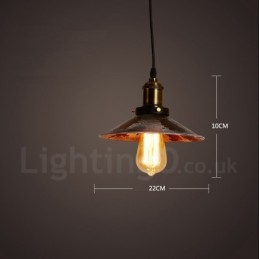 1 lys Rustik Lodge Retro Vintage Pendel Loft