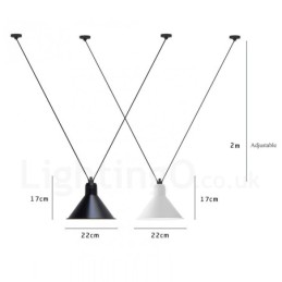 3 lys moderne moderne pendant loftslampe
