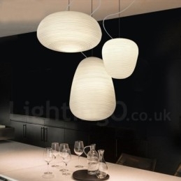 1 lys moderne moderne pendant loftslampe med glasskærm