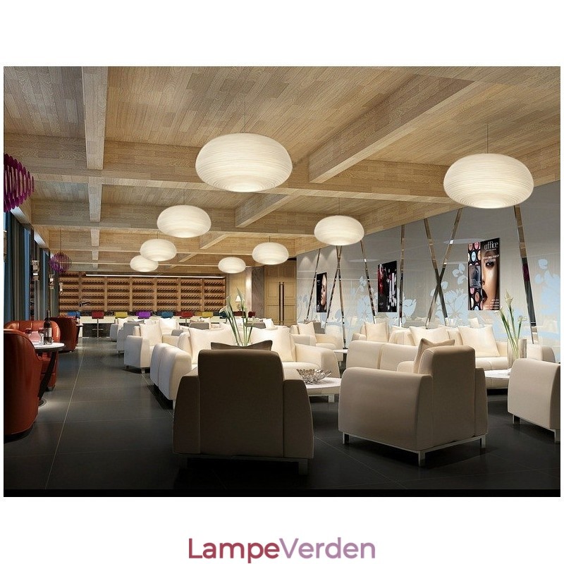 1 lys moderne moderne pendant loftslampe med glasskærm