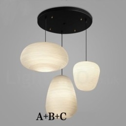 1 lys moderne moderne pendant loftslampe med glasskærm