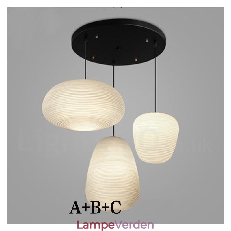 1 lys moderne moderne pendant loftslampe med glasskærm