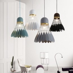 1 lys moderne moderne pendant loftslampe