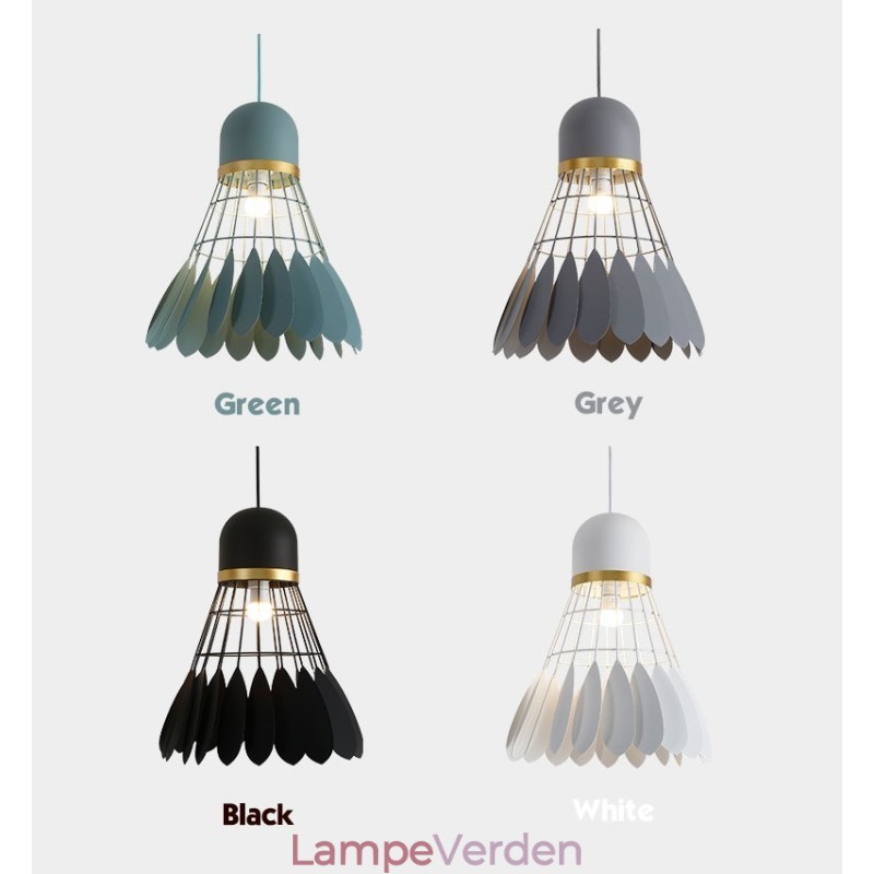 1 lys moderne moderne pendant loftslampe