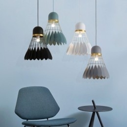1 lys moderne moderne pendant loftslampe