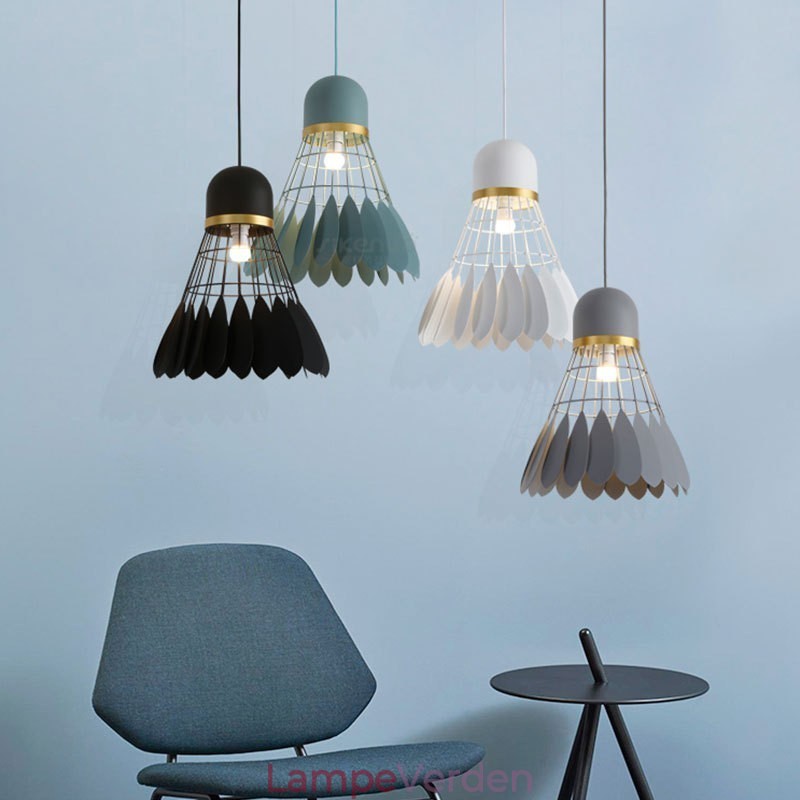 1 lys moderne moderne pendant loftslampe