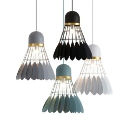 1 lys moderne moderne pendant loftslampe