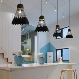 1 lys moderne moderne pendant loftslampe