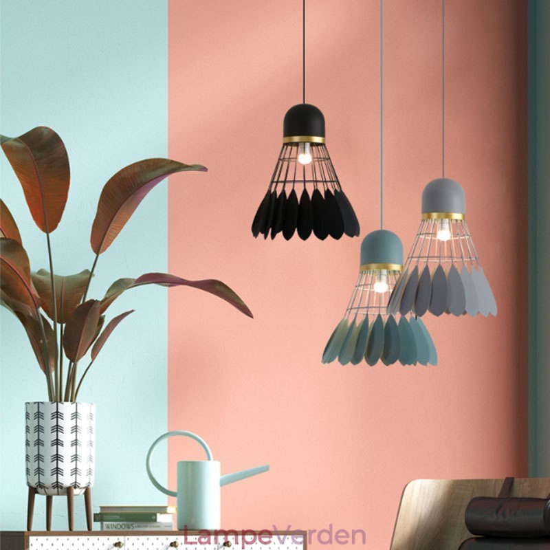 1 lys moderne moderne pendant loftslampe