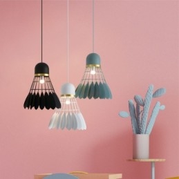 1 lys moderne moderne pendant loftslampe