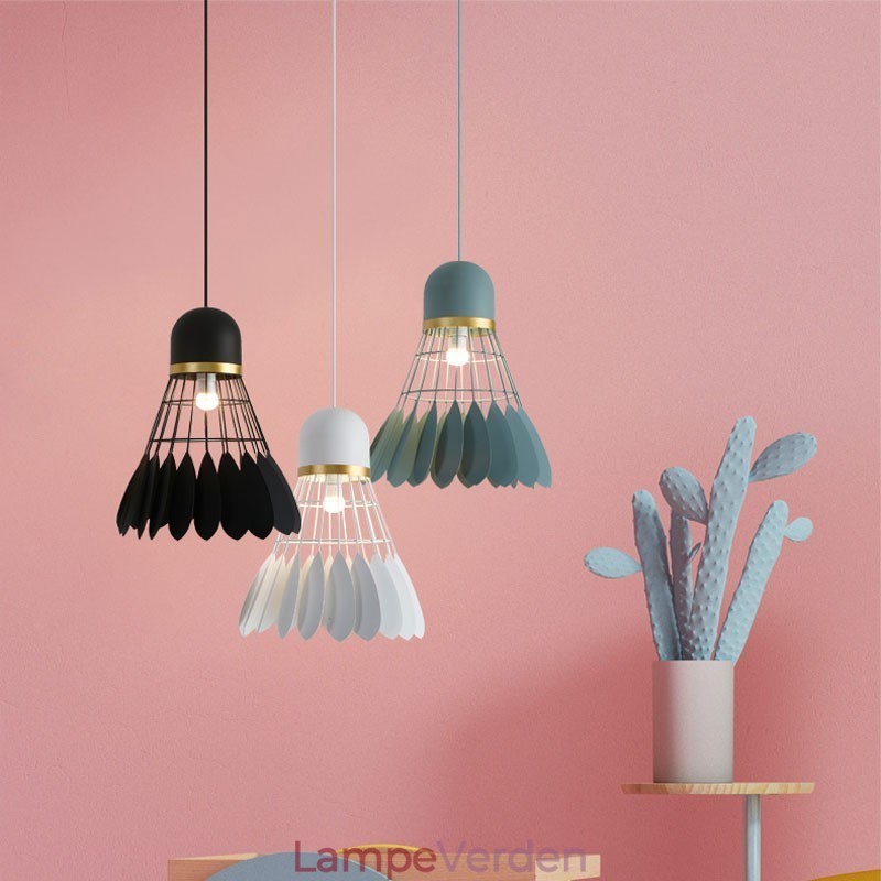1 lys moderne moderne pendant loftslampe