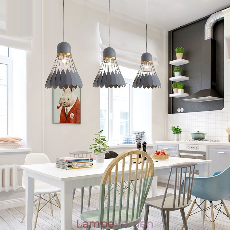 1 lys moderne moderne pendant loftslampe