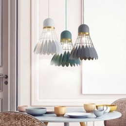 1 lys moderne moderne pendant loftslampe