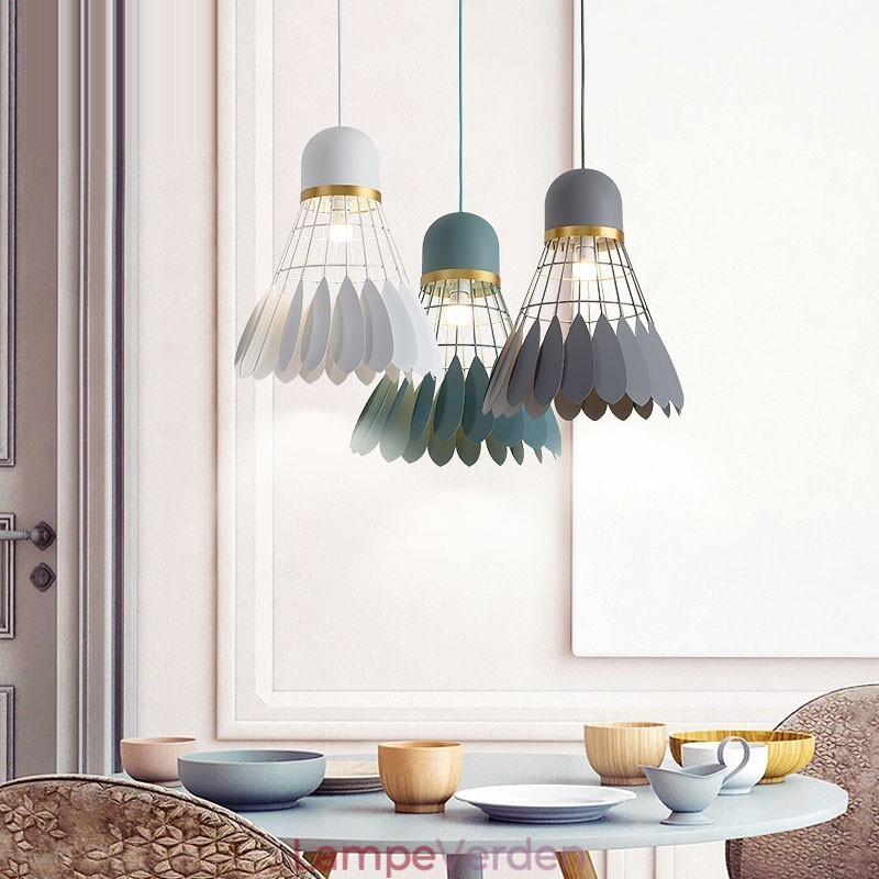 1 lys moderne moderne pendant loftslampe