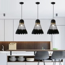 1 lys moderne moderne pendant loftslampe