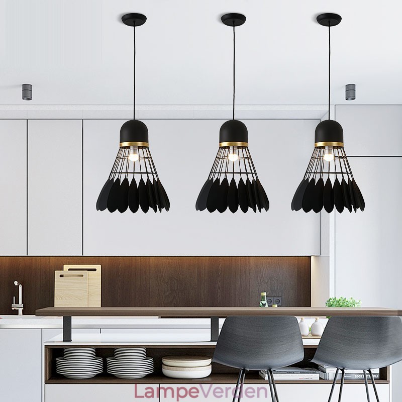 1 lys moderne moderne pendant loftslampe